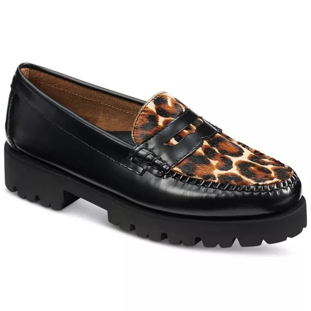 G.H. Bass Whitney Leopard Lug Loafer Weejuns NIB